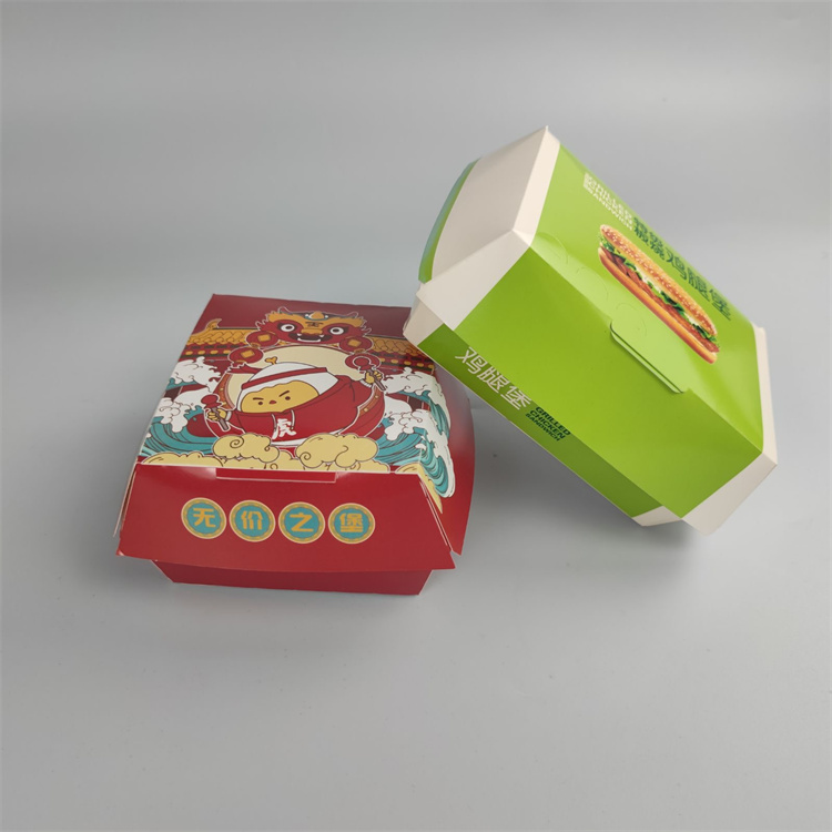 caja de cartón para hamburguesas