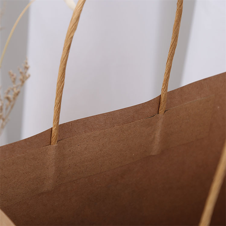bolsa de papel kraft bolsa de compras de papel artesanal marrón