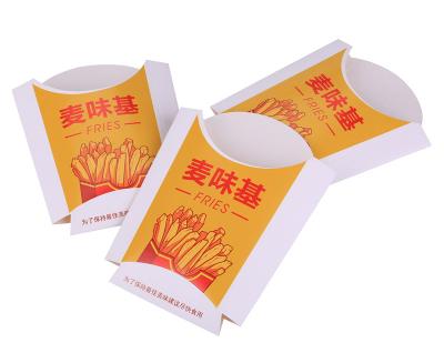 Papel de cartón blanco papas fritas papas fritas recogidas cajas de papel