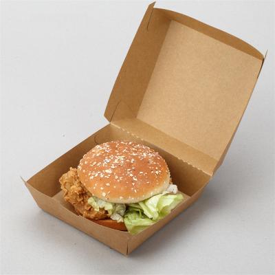Cajas duraderas y robustas de la hamburguesa de papel Kraft Burger