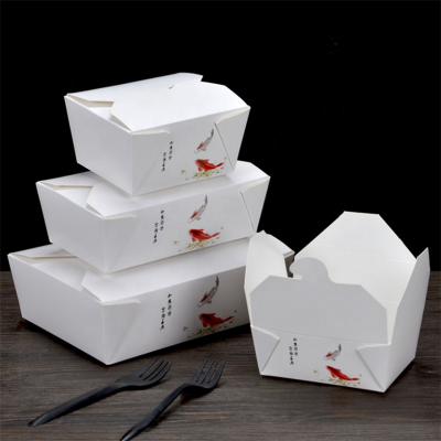 envases para llevar comida rápida cajas de papel blanco