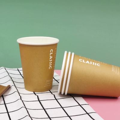 tazas de café desechables de papel grueso personalizadas con tapas
