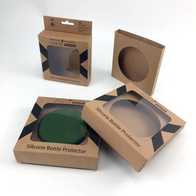 Cajas de embalaje de exhibición de papel kraft personalizadas con ventana

