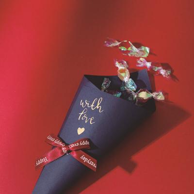 bolsa de dulces de helado creativa nueva caja de cono de flor de boda europea
