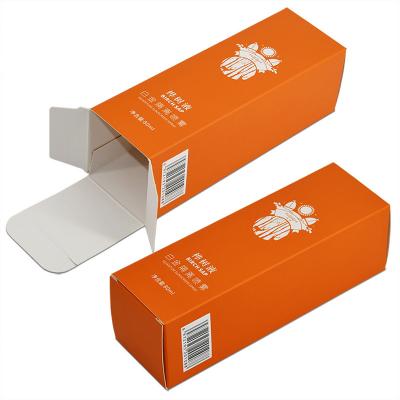 Cosméticos plegables caja de papel para el cuidado de la piel logotipo personalizado
