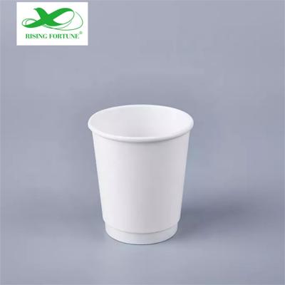 Taza desechable con logotipo del fabricante, tazas de papel de café caliente de 8 oz
