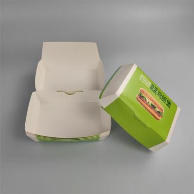 Caja de hamburguesas de papel para llevar reciclada