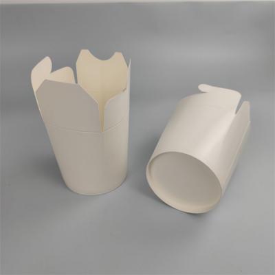 Caja de embalaje de papel de fideos para llevar Kraft plegable redonda