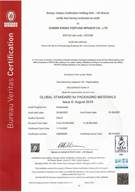 certificado BRC
